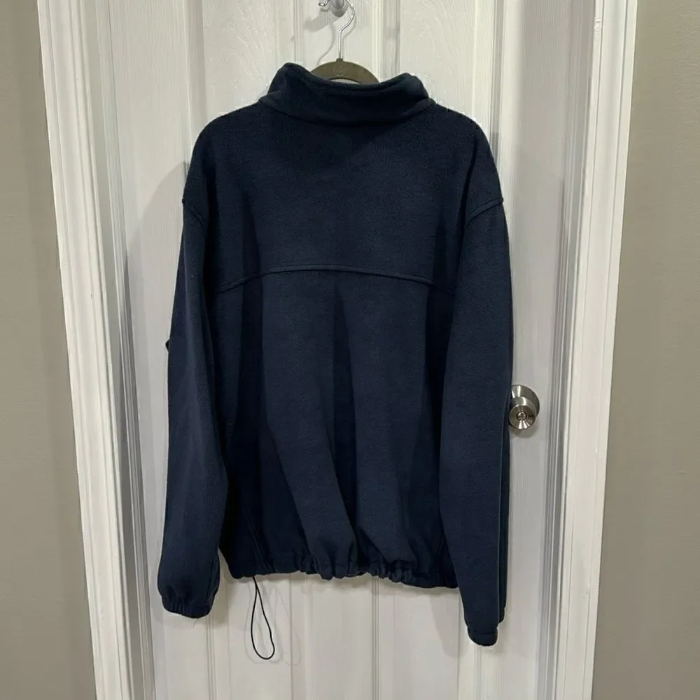 COLUMBIA FLEECE JACKET. NAVY BLUE.
